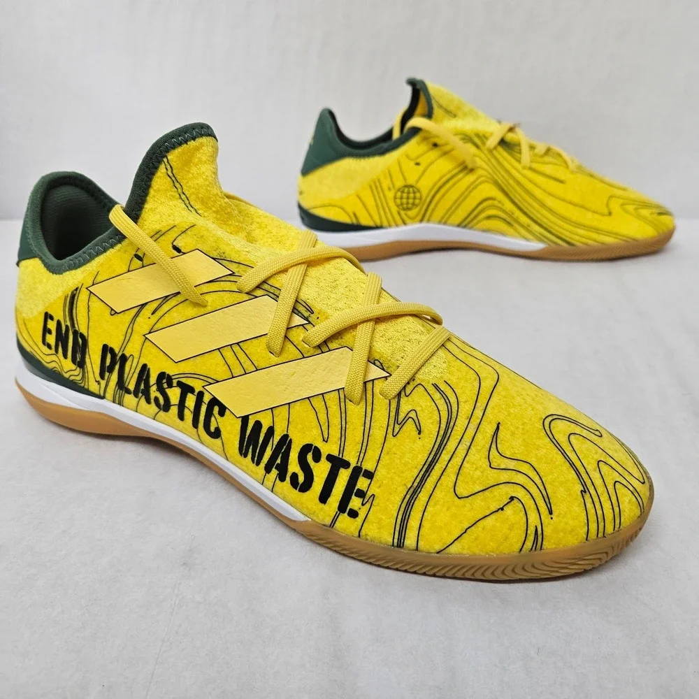 Adidas Gamemode Knit PB IN Indoor Soccer Shoe HR1741 Yellow Green Mens Size 10.5